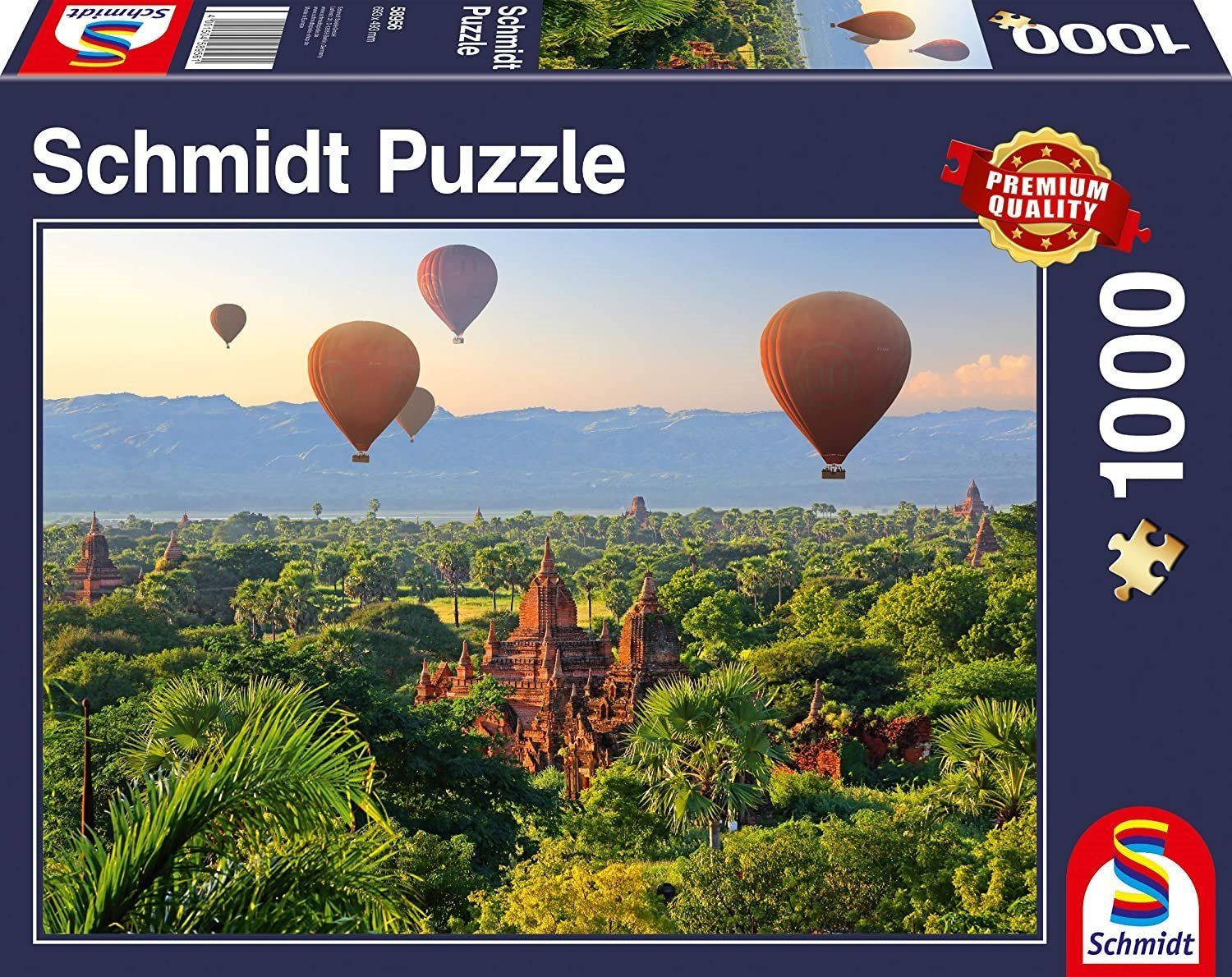 SCHMIDT Puzzle Horkovzdušné balóny nad Mandalay 1000 dílků - obrázek 2