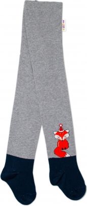 Baby Nellys Dětské punčocháče bavlněné, Fox, šedé-granát, 1ks - obrázek 1