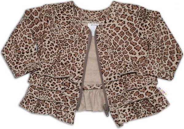 BABY NELLYS Tepláková souprava Gepard, 2 dílná, hnědá, vel. 68 - 68 (4-6m) - obrázek 2