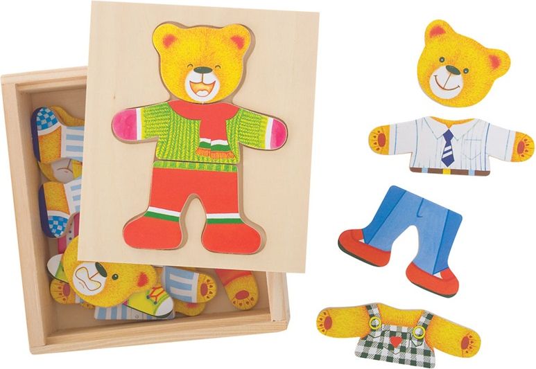 Bigjigs Toys Oblékací puzzle Pan medvěd - obrázek 1