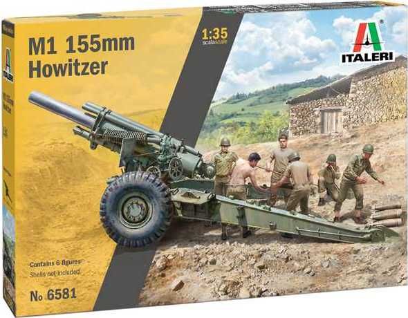 ITALERI Model Kit military 6581 - M1 155mm Howitzer (1:35) - obrázek 1