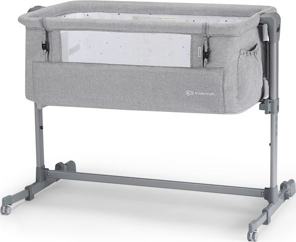 KINDERKRAFT Postýlka dětská polohovatelná Neste Up grey light melange - obrázek 1