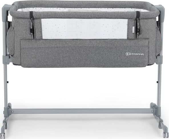 KINDERKRAFT Postýlka dětská polohovatelná Neste Up grey melange - obrázek 1