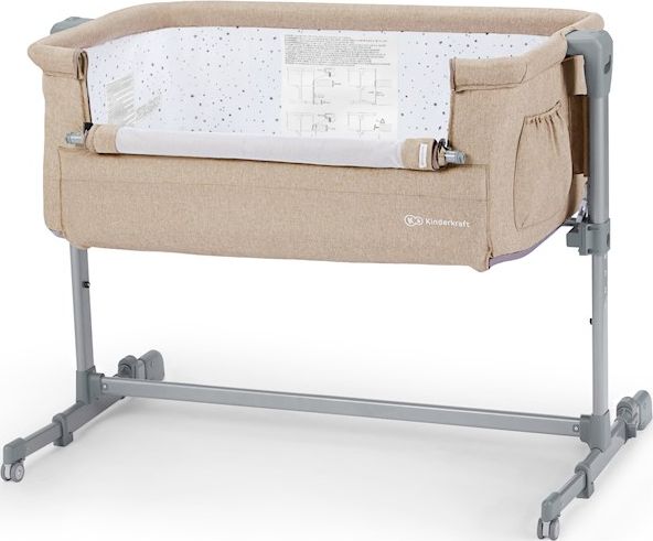 KINDERKRAFT Postýlka dětská polohovatelná Neste Up beige - obrázek 2