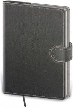 Zápisník Flip L linkovaný šedo/šedý - obrázek 1