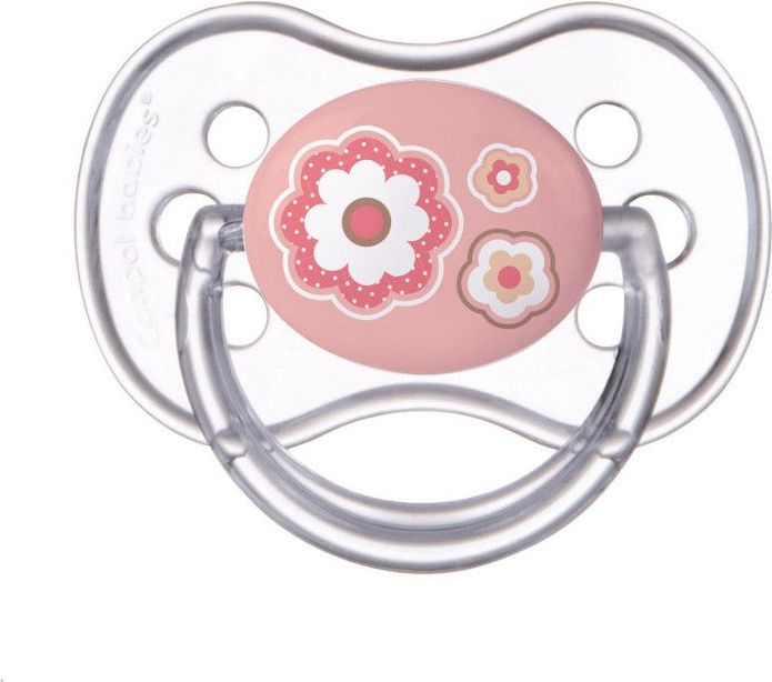 Kaučukový dudlík třešinka Canpol Newborn Baby Pink - obrázek 1