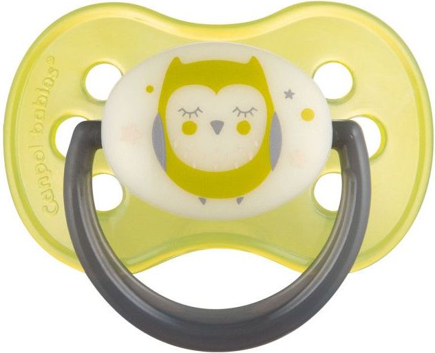 Kaučukový dudlík třešinka Canpol Night Dream Yellow - obrázek 1