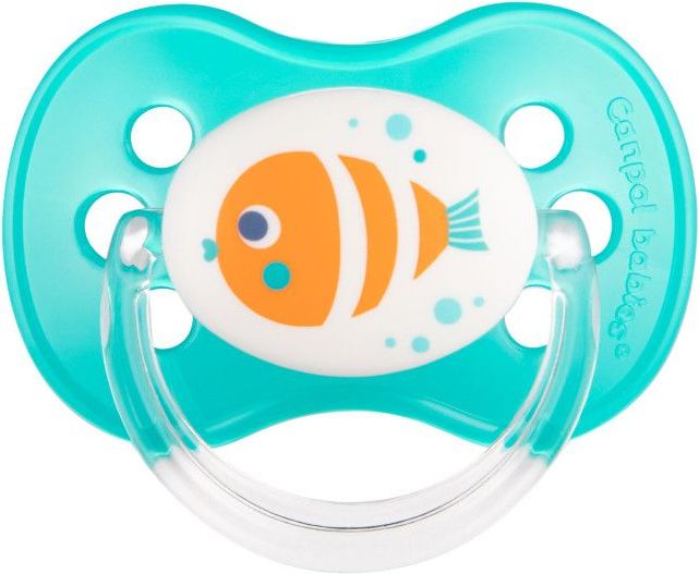 Silikonový dudlík třešinka Canpol Love & Sea Turquoise - obrázek 1