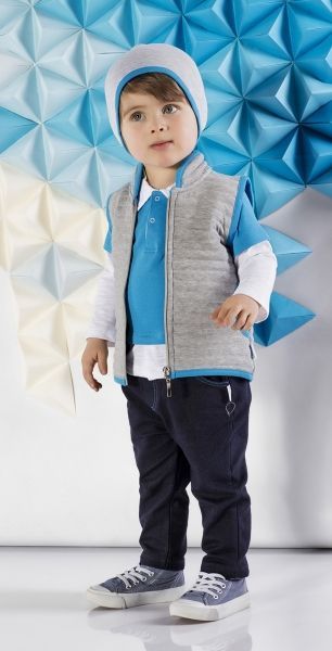 Bavlněná vesta NICOL TUČŇÁK - 3D pruhy - 68 (4-6m) - obrázek 2