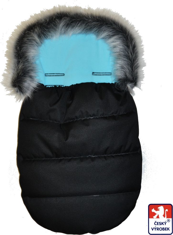 Zimní fusak s kožešinou, Dětský svět, Mini Baby, tyrkysový - obrázek 1