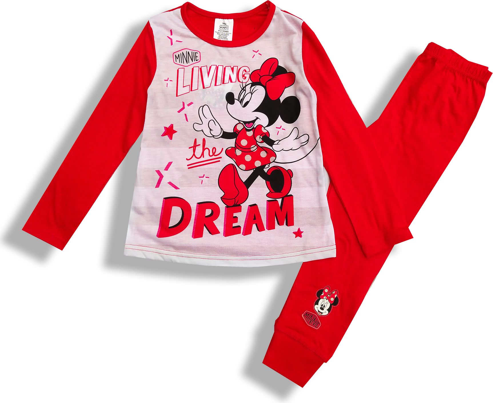 Disney Dětské dívčí pyžamo Minnie Mouse červenés 4-10 let Velikost: 110 - obrázek 1