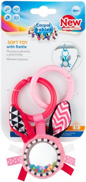 Šustící plyšová hračka s chrastítkem Canpol Zig Zag Králík - obrázek 2