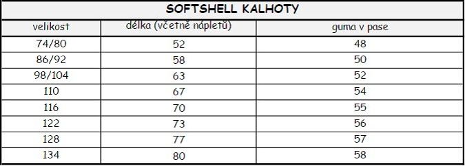 Softshell kalhoty RED s fleecem VELIKOST: 86-92 - obrázek 4