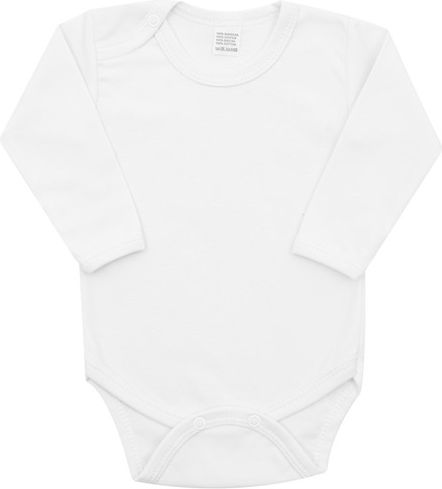 NEW BABY | New Baby Luxusní body | Luxusní body dlouhý rukáv New Baby - bílé | Bílá | 50 - obrázek 1