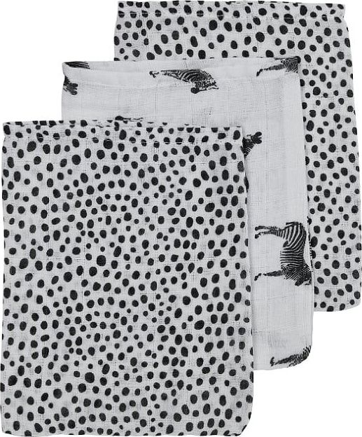 Žínky 30x30 cm 3-balení Meyco Zebra-Black Dots 2020 - obrázek 1