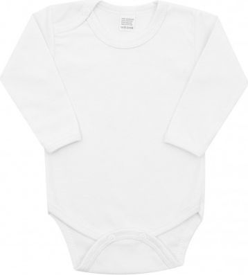 Luxusní body dlouhý rukáv New Baby - bílé, Bílá, 56 (0-3m) - obrázek 1