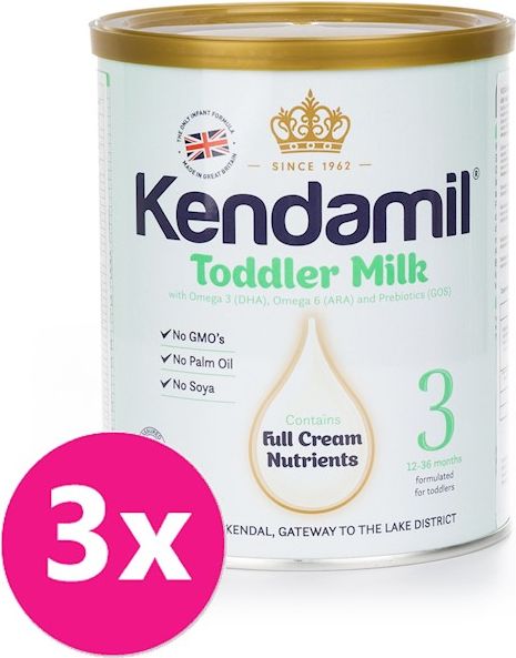 3x KENDAMIL Batolecí mléko 3 (400 g) DHA+ - obrázek 1