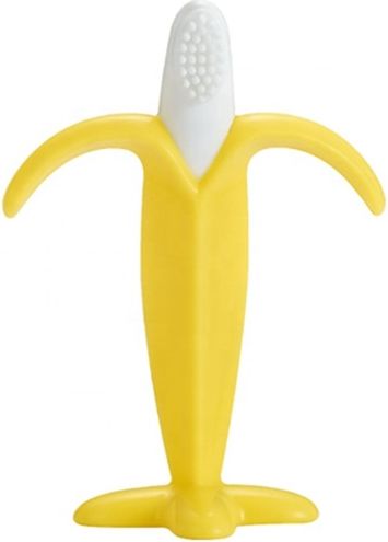 BAYO | Nezařazeno | Dětské chladící kousátko s kartáčkem BAYO banán | Žlutá | - obrázek 1