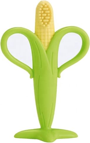 BAYO | Nezařazeno | Dětské chladící kousátko s kartáčkem BAYO kukuřice | Zelená | - obrázek 1