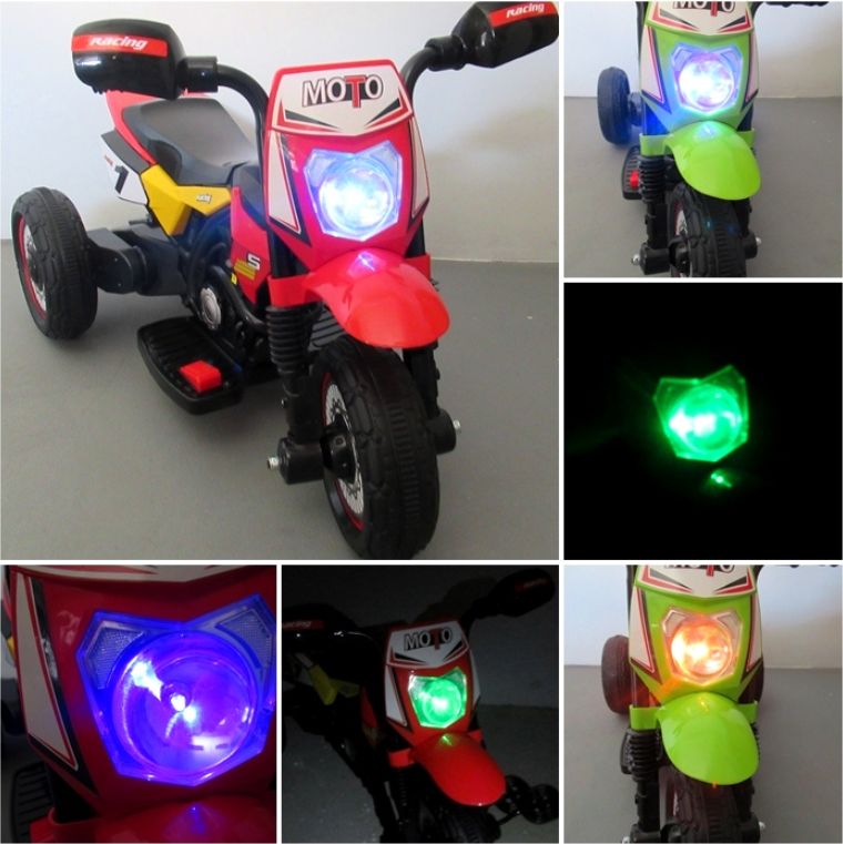 Dětská šlapací tříkolka Motorka - červená - obrázek 4
