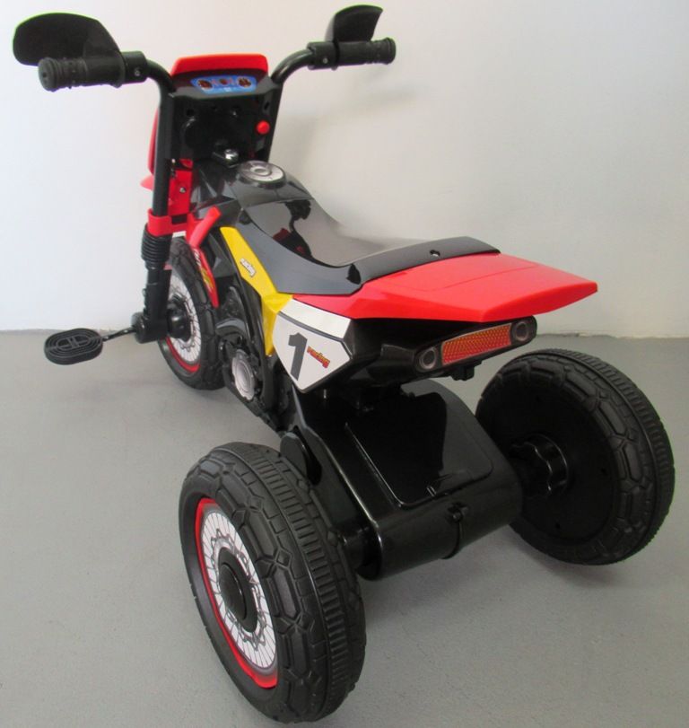 Dětská šlapací tříkolka Motorka - červená - obrázek 6