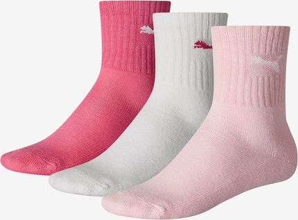Ponožky 3 páry dětské Puma | Růžová Bílá | Dívčí | 31-34 - obrázek 1