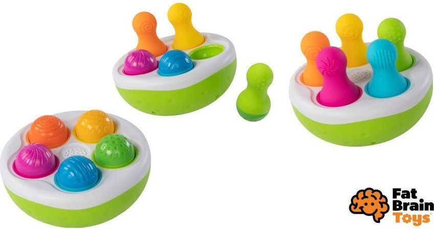 Fat Brain Fat Brain rolly-polly s kuželkami a míčky SpinnyPins - obrázek 1