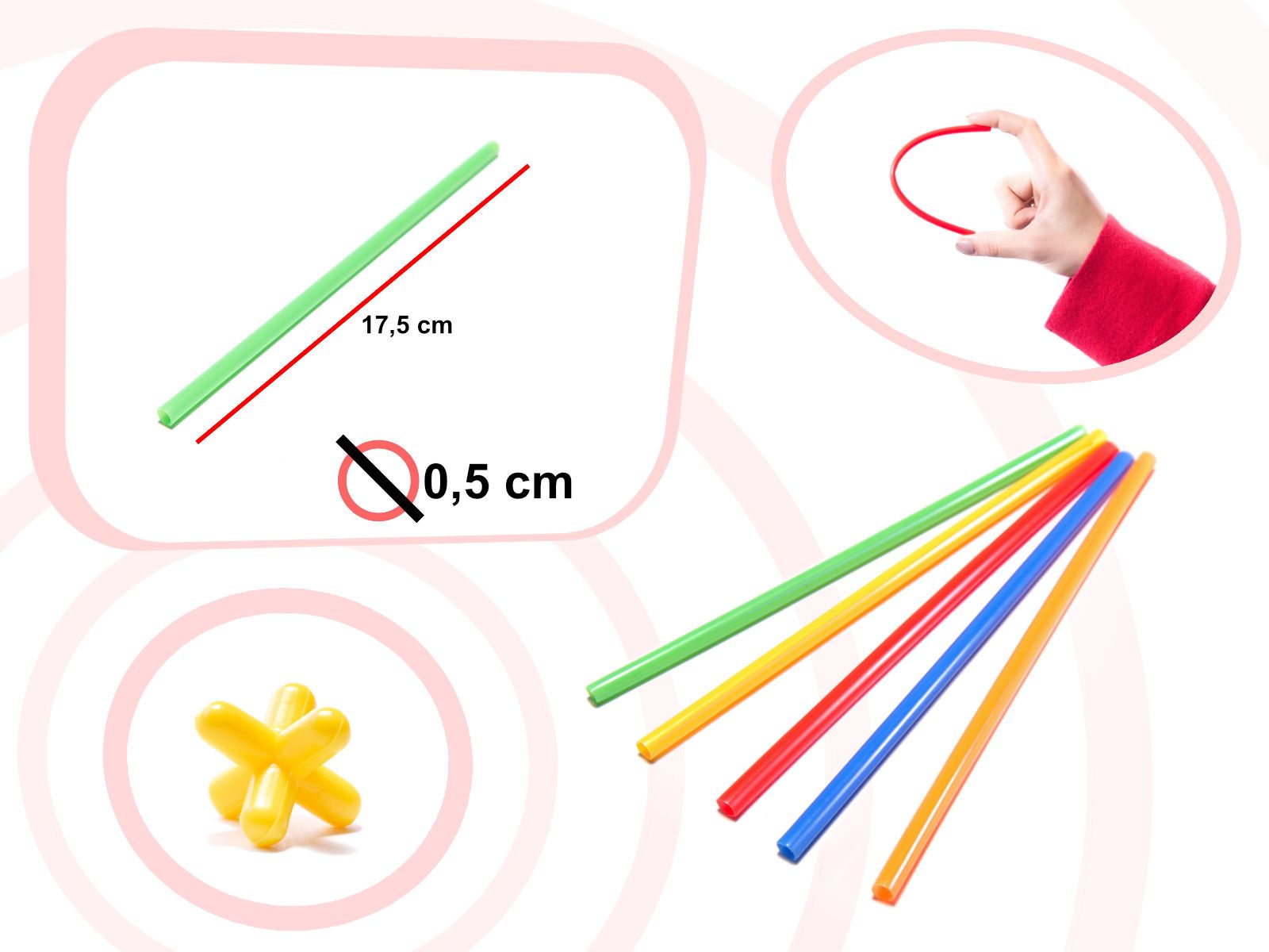 Stavebnice kreativní stavění ze slámek 680 dílů - obrázek 9
