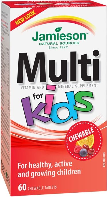 JAMIESON Multi Kids multivitamin tablety na cucání pro děti 60 tbl. - obrázek 1