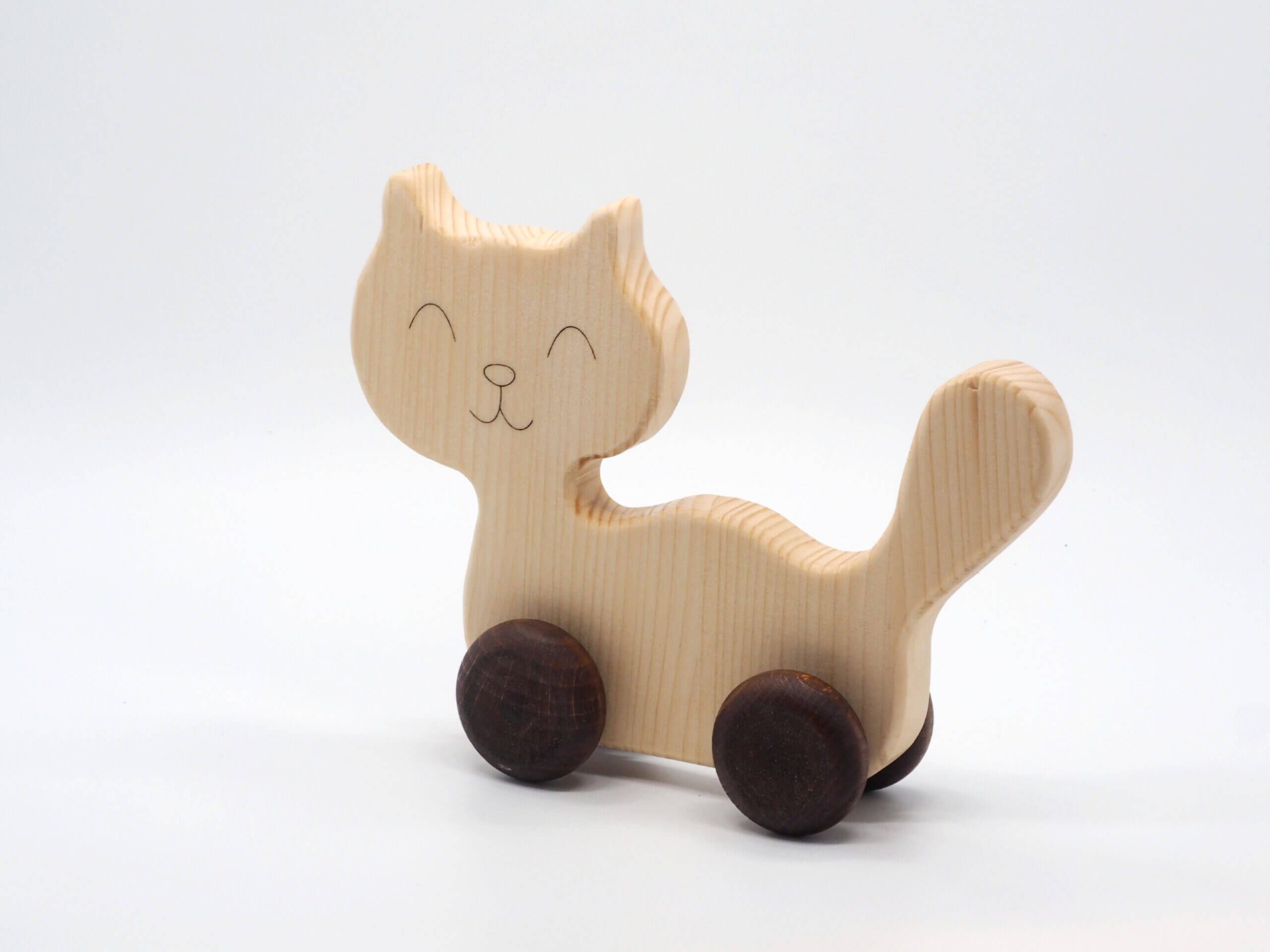 Kočička Evička - dřevěná hračka - obrázek 1
