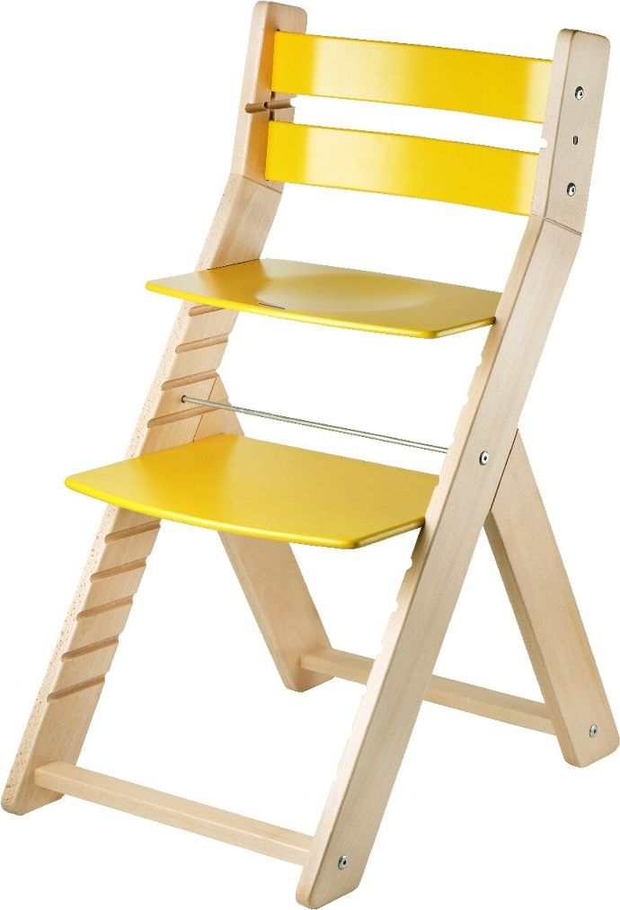 Wood Partner Rostoucí židle Sandy - natur lak / žlutá - obrázek 1
