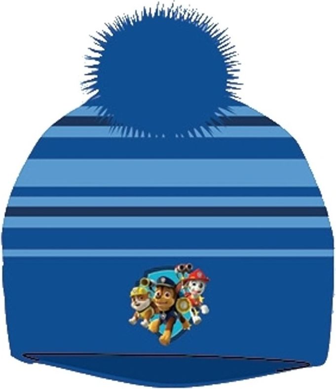 Setino · Dětská / chlapecká zimní čepice s bambulí Tlapková patrola - Paw Patrol - uni velikost pro děti Modrá - obrázek 1