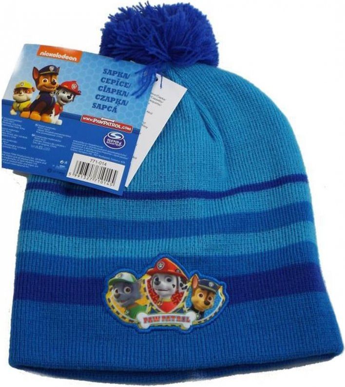 Setino · Dětská / chlapecká zimní čepice s bambulí Tlapková patrola - Paw Patrol - uni velikost pro děti Modrá - obrázek 2