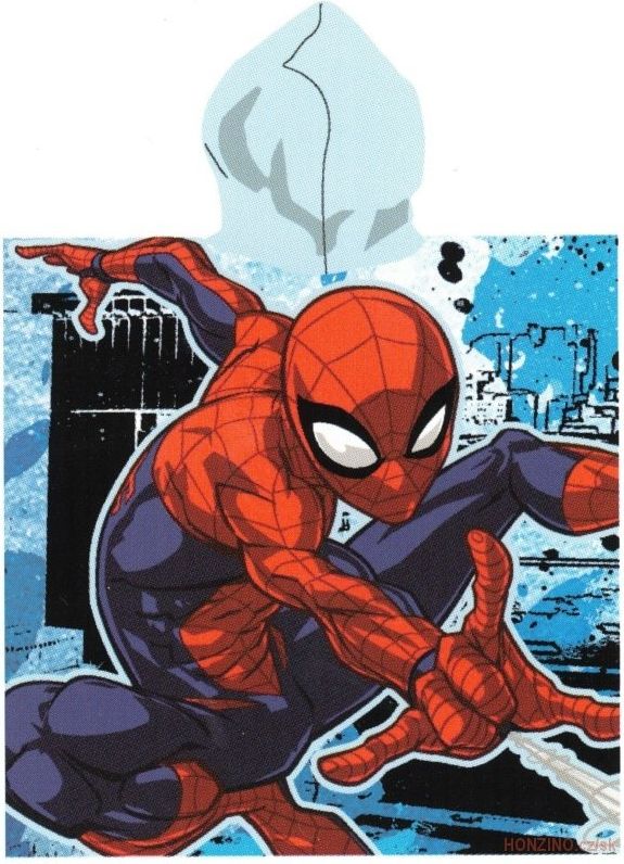 Setino · Dětské plážové pončo - osuška s kapucí Spiderman - MARVEL - obrázek 2