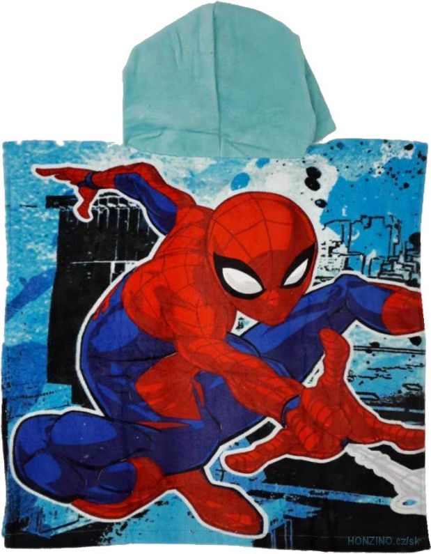 Setino · Dětské plážové pončo - osuška s kapucí Spiderman - MARVEL - obrázek 3