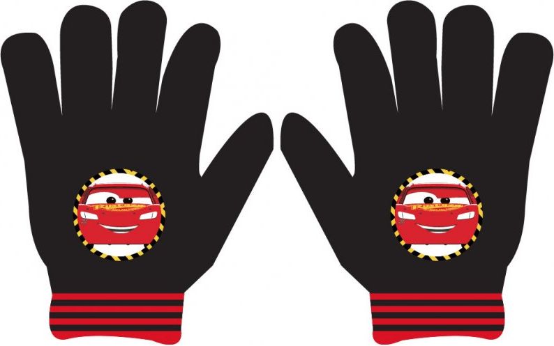 E plus M · Dětské / chlapecké pletené prstové rukavice Auta - Cars - McQueen - pro děti cca 4 - 8 let - obrázek 1