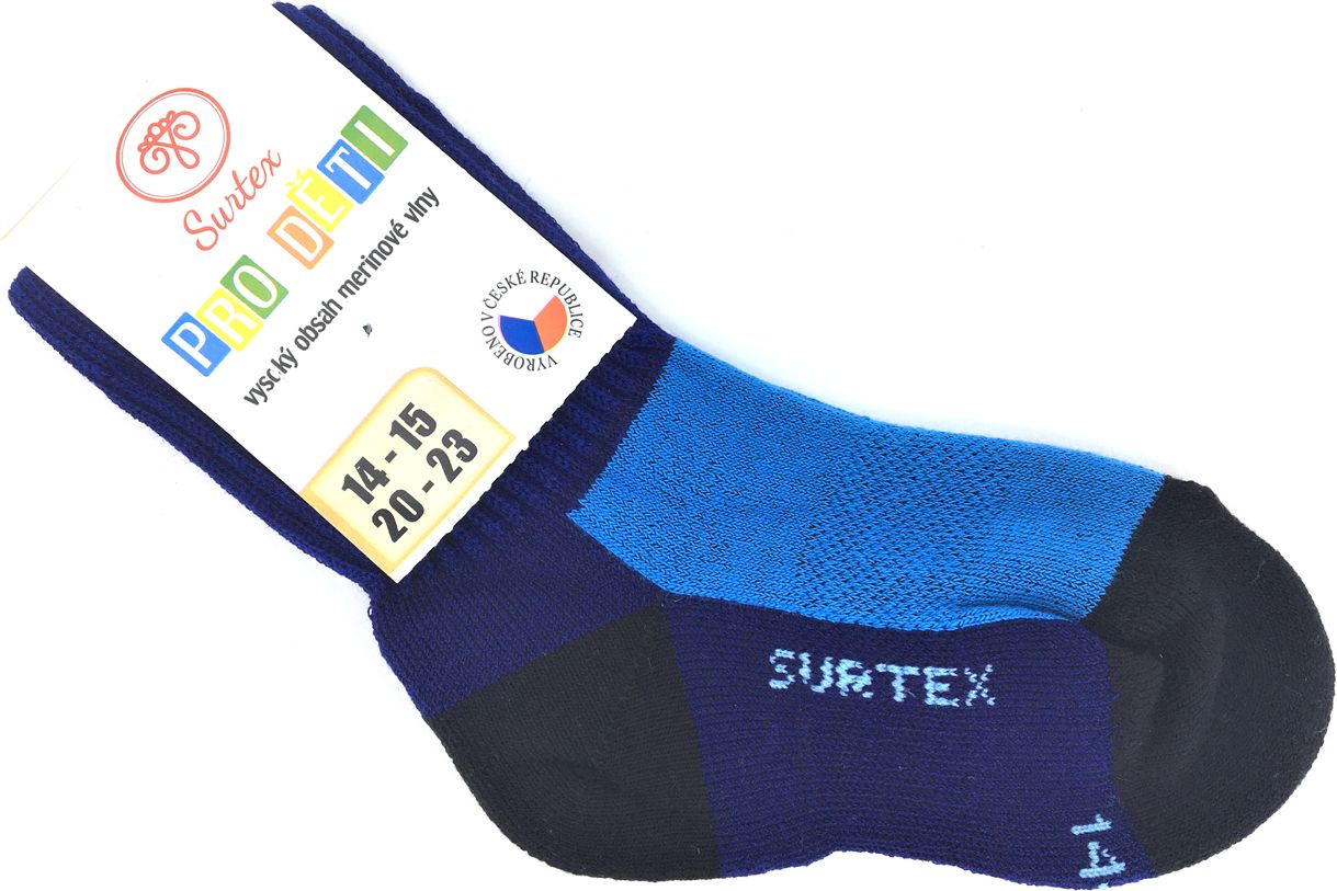 Zimní ponožky Surtex 80% Merino Modré Velikost: 27 - 29 - obrázek 1