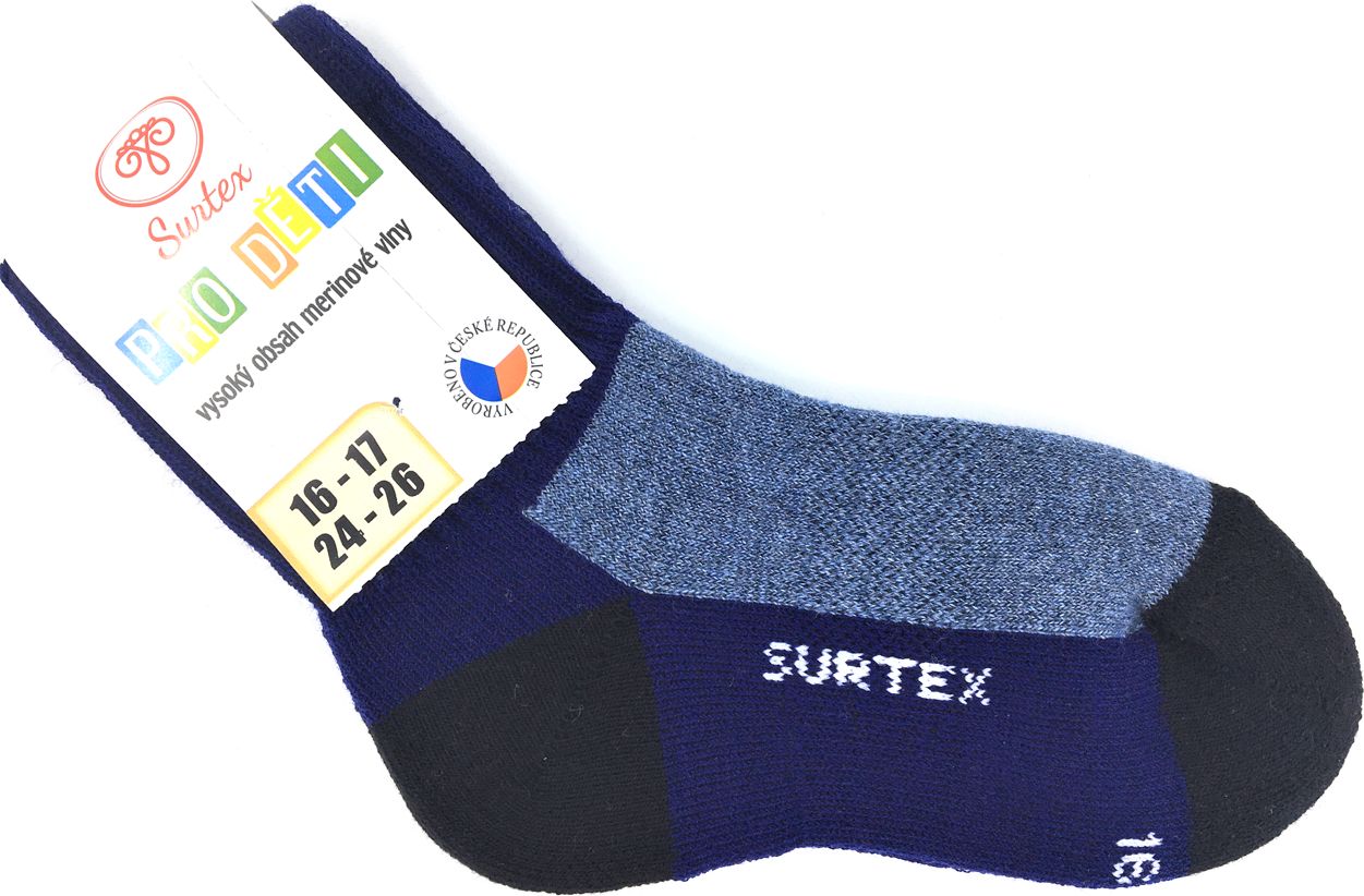 Zimní ponožky Surtex 80% Merino Jeans Velikost: 20 - 23 - obrázek 1