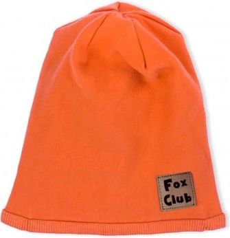 Kojenecká bavlněná čepička Nicol Fox Club oranžová, Oranžová, 56/62 - obrázek 1