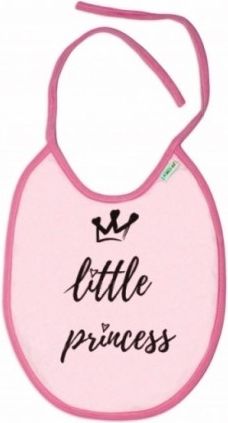 Nepromokavý bryndáček Baby Nellys velký Little princess, 24 x 23 cm - růžová - obrázek 1
