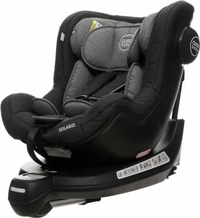 Coto Baby Autosedačka Solario s 360 ° otáčením, ISOFIX systémem, protisměr, 0-18 kg, černý - obrázek 1