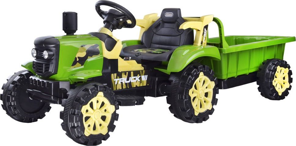 Elektrický traktor s přívěsem C2 - zelený - obrázek 1