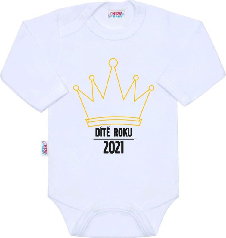 Kojenecké body s českým nápisem New Baby Dítě roku 2021 velikost 62 - obrázek 1