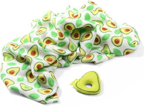 Zavinovací plena z bambusového mušelínu Baby Ono 120x120 cm + chrastítko avocado - obrázek 2