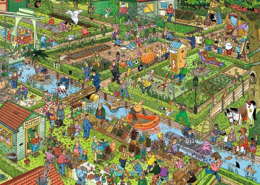 JUMBO Puzzle Zeleninová zahrada 1000 dílků - obrázek 1