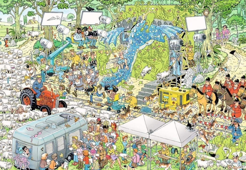 JUMBO Puzzle Filmové natáčení 1000 dílků - obrázek 1