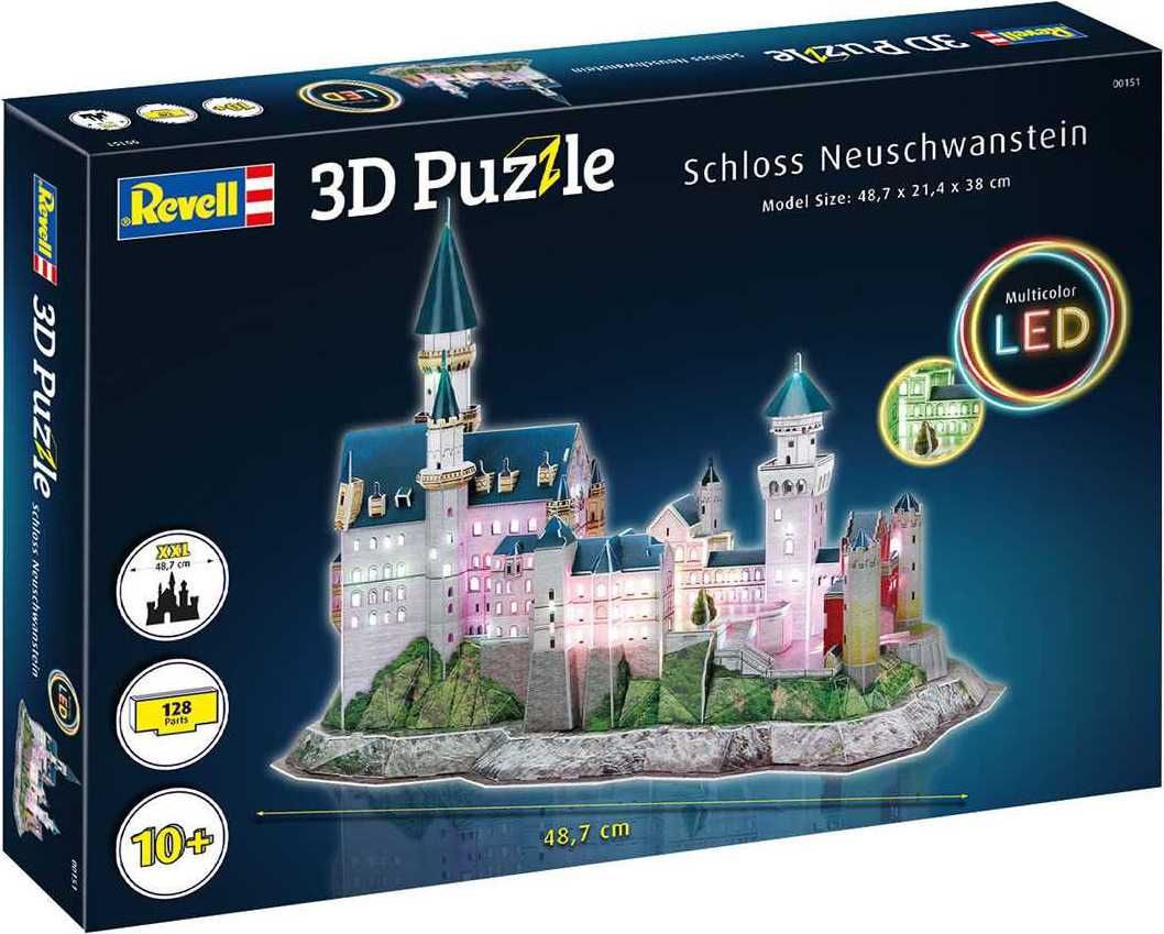 3D Puzzle REVELL 00151 - Schloss Neuschwanstein (LED Edition) - obrázek 1