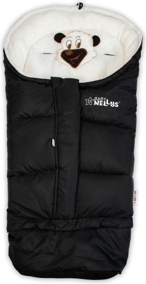 Baby Nellys Baby Nellys Rostoucí fleecový fusak COMBI LUX - černá/krémová - obrázek 1