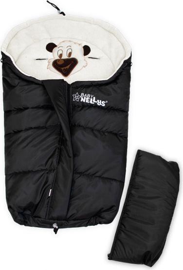 Baby Nellys Baby Nellys Rostoucí fleecový fusak COMBI LUX - černá/krémová - obrázek 4