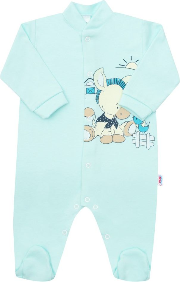 Kojenecký overal New Baby Donkey tyrkysový 50 - obrázek 1